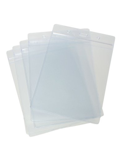 Bolsa de Plastico Transparente para Cartao de Identidade A6 Grande CKB Ltd CKB LTD - Porta-crachás e porta-bilhetes - transparente, A6 grande, plástico rígido, alça