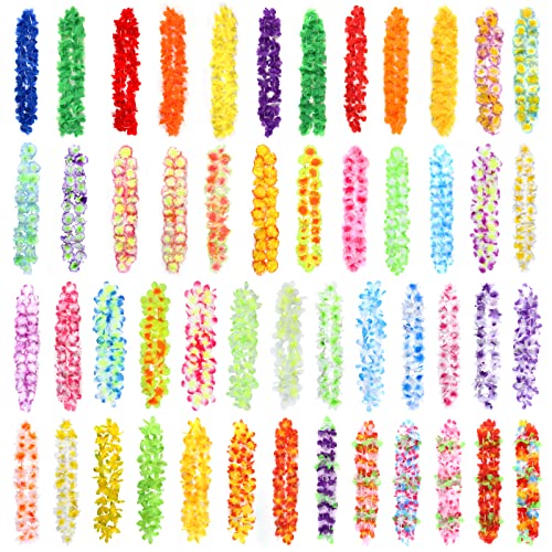 Conjunto de 50 Florais de Hula Hawaii Artificial GWHOLE Gwhole - Joias falsas - conjunto, 50 florais, hula hawaii, artificial