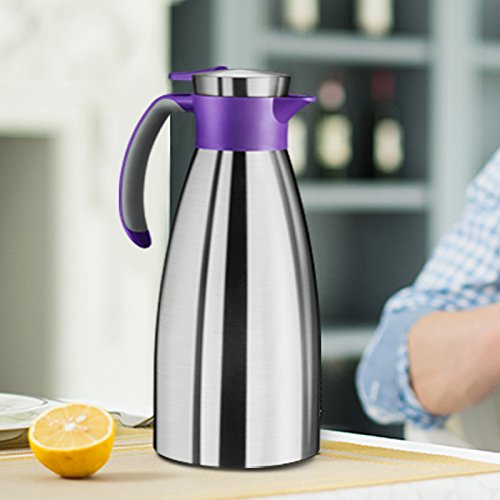 Garrafa de água emsa soft grip violeta (Acessórios de cozinha) Emsa - Utensílios de mesa - 1.5l, aço inoxidável, tampa termoplástica, alça