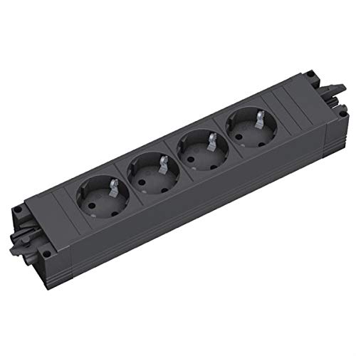 Bachmann STEP BASE tomada/parafuso 4 tomada(s) CA Preto Bachmann - Fios e cabos elétricos - 4 saídas, 230v, 3680W, 16A