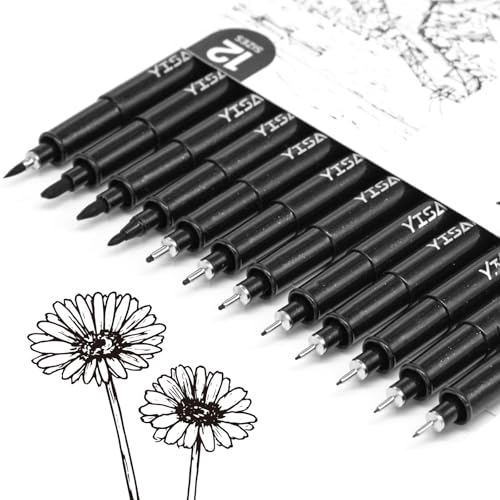 Canetas Fineliner YISAN 902195 (Multicor - 10 Unidades) YISAN - Canetas - fineliner, multicor, 10 unidades, tinta preta