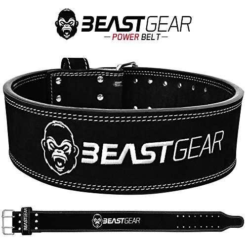 Faixa de cinto para cintura de couro BEAST GEAR Beast Gear - Cintos de levantamento de peso - cinto, couro, BEAST GEAR