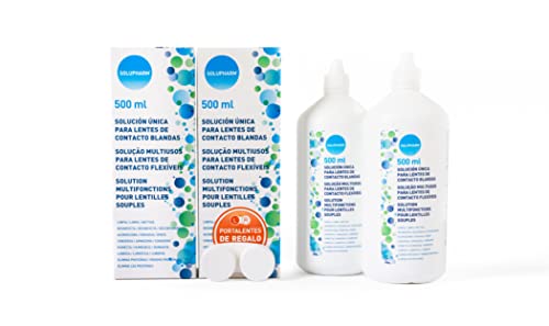 Solução Única Para Lentes De Contato Soft 2X500 Ml SOLUPHARM Solupharm - Solução para lentes de contato - soloção, unica, lentes de contato, soft, 500 ml