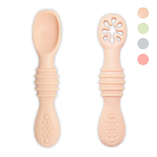 Conjunto de Talheres VEGMAI Pre Cuchara para Bebês (Salmon) 2MV ENTERPRISE LLC - Talheres - conjunto, talheres, bebés, salmon, ergonômico