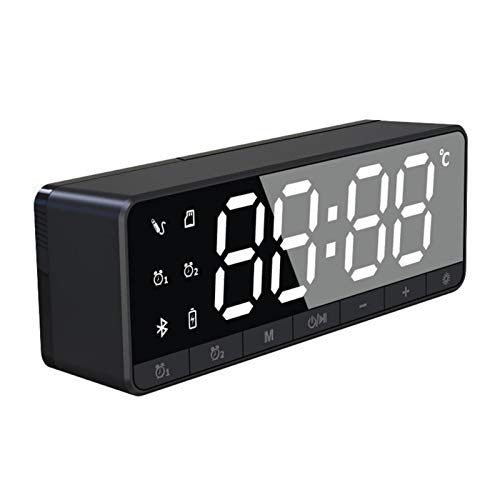 Rádio Despertador BAOK Digital (Preto - Digital - Alarme Duplo) BAOK - Áudio - digital, alarme duplo, microfone, transmissão 10m