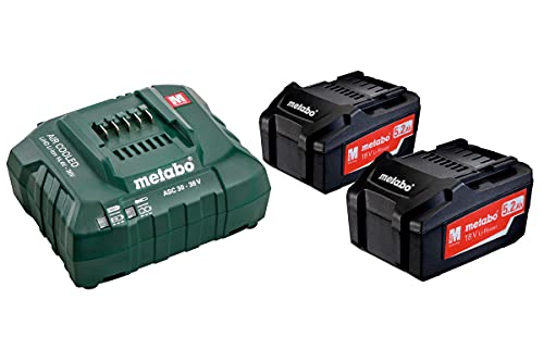 Conjunto de Baterias + Carregador METABO 2 x 5,2Ah metabo - Baterias - bateria li-power, carga asc 30-36v, 5.2Ah