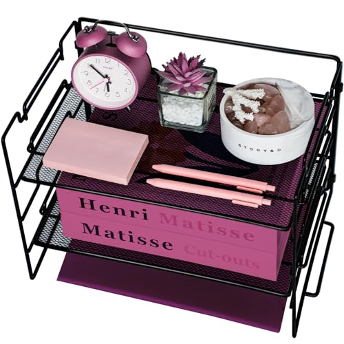 Organizador IDEALLIFE (Metal - 30 x 20.5 x 7 cm) DLMall - Organizadores de mesa - 3 níveis, ajustável, decorativo, 30 x 20.5 x 7 cm