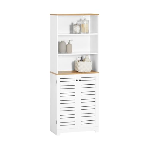 Coluna de Casa de Banho SOBUY BZR44-W (Branco - Melamina) sobuy - Armários de armazenamento e armários de bloqueio - branco, melamina, MDF, 60x30cm