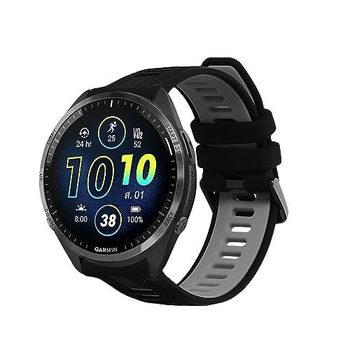 Bracelete KWMOBILE Silicone para Garmin Forerunner 945/945M/945S/945X/945XS (Preto) Kw-Commerce - Acessórios para monitor de atividades - silicone, garmin forerunner 945, preto