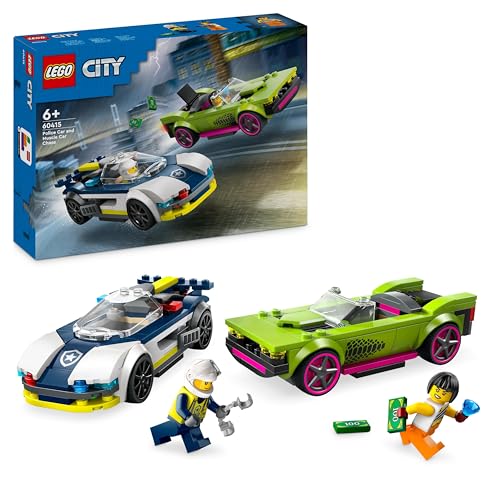 LEGO City: Carro de Polícia e Deportivo Potente - 60415 (Idade Mínima: 6) LEGO - Blocos de encaixe - lego city, carro de polícia, deportivo potente, idade mínima 6