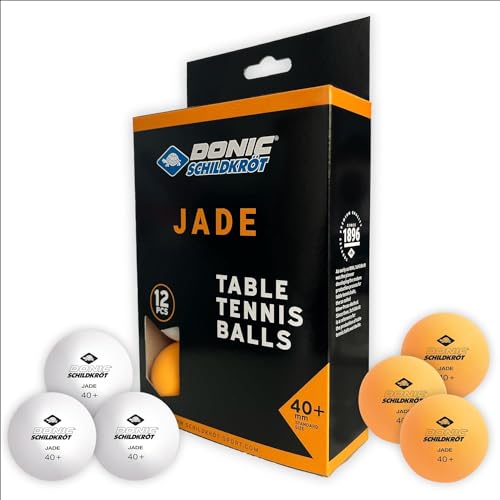 Conjunto de 12 Bolas de Ténis DONIC Schilkröt Jade Donic - Bolas de ping pong - 12 bolas, tênis, poliéster, 40 mm