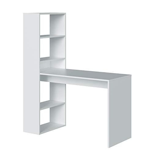 Secretária Dupla FORES (Branco - Melamina) Habitdesign - Mesas - dupla, branco, melamina