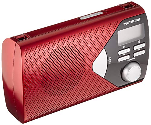 Rádio METRONIC 477201 AM/FM com despertador vermelho METRONIC - Radios - am/fm, despertador, lcd, portátil