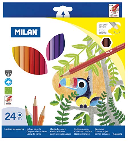 Lápis MILAN 24 Unidades (Multicor - 2,9 mm) Milan - Lápis - 24 unidades, multicor, 29 mm, lps