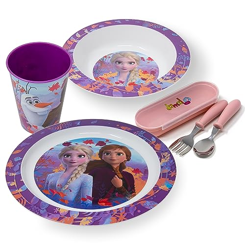 Conjunto de Refeição DamaLoo Frozen 2 Peças damaloo - Jogos de talheres - frozen, 2 peças, prato, copo