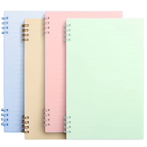 Caderno e Bloco de Notas SPIRULINE 4 Unidades A5 shenzhenshisushuangkejiyouxiangongsi - Cadernos e bloco de notas - A5, 90 g/m², papel pH neutro, capas em espiral