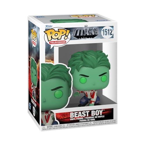 Figura FUNKO Pop! Tv: Titans Beast Boy 577 Funko - Brinquedos - figura, funko pop tv titans beast boy, vinil, número 577, linha pop, tamanho 9 cm