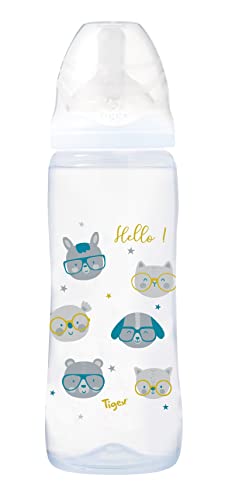 Biberão TIGEX (0-6 meses - 360ml) (Vermelho - Silicone) Newell Brands - Biberões - 0-6 meses, 360ml, silicone, anticólico