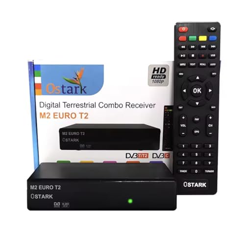 Receptor de TV Ostark M2 Euro T2 Receptor Terrestre Tdt Tdt2 Fta Dvb-T2 Dvb-C Ostark Group SL - Áudio - dvb-c, dvb-t/t2, HEVC, H.264, mpeg-4, mpeg-2