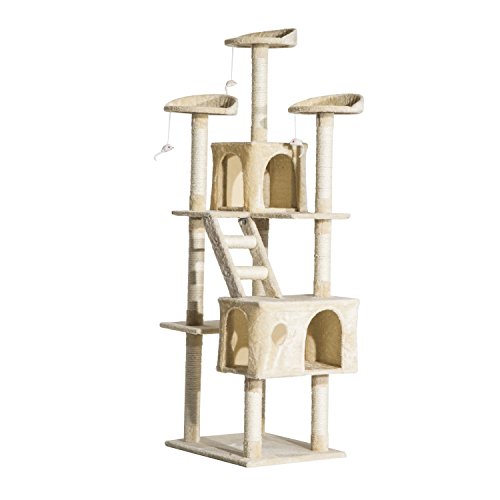 Arranhador para Gatos PawHut | 60x50x180cm - Bege PawHut - Mobiliário para gatos - gatos, 60x50x180cm, bege