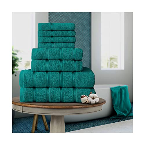 Conjunto de 8 Toalhas para Banho FAIRWAYUK FAIRWAYUK - Roupa de cama e cama - 8 toalhas, algodão, bordados, variedade