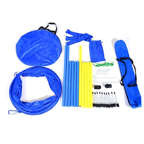 Conjunto de treino para cães PAWHUT (Amarelo - 122x70 cm) PawHut - Equipamento de agilidade para animais de estimação - treino, cães, 122x70 cm, amarelo