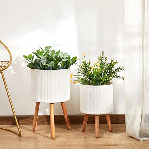 Vaso Exterior de Madeira PACO HOME (Branco - 21x21x31 cm) Paco Home - Móveis de exterior - madeira, branco, 21x21x31 cm