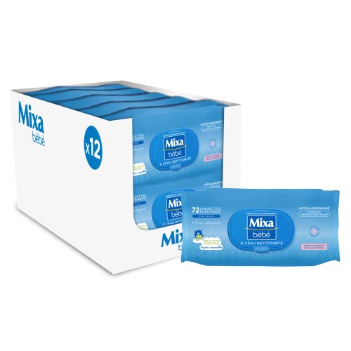 Toalhitas HIGIENIZAR LINGETTES A Água Nettoyante (12 Un) Mixa Bebe - Banho e corpo - limpeza à água, delicada pele, hidratante, 12 unidades
