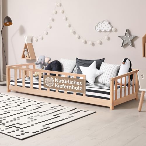 Cama FAMIFIDUS Natural (Madeira - 90x200cm) Famifidus - Camas e estruturas de cama - 90x200cm, madera maciza, natural, acabado natural