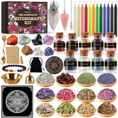 Kit de bruxaria 64 peças (Idade mínima recomendada: 4 anos) VIPNAJI - Kits para fazer velas - bruxaria, 64 peças, 4 anos