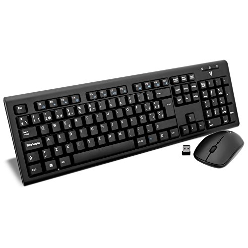 Teclado + Rato V7 CKU300ES (Wireless - Layout Espanhol) V7 - Conjuntos de acessórios de computador - wireless, layout espanhol