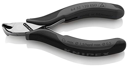 Knipex 64 32 120 esd alicate de corte Dianteiro KNIPEX - Ferramentas para fios e cabos - ferro, plástico, 120 mm, 92 g