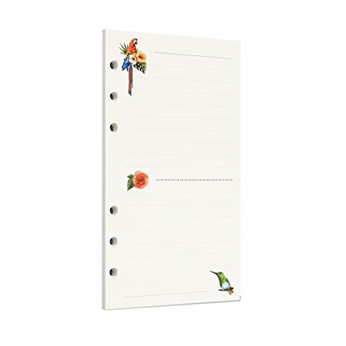 Recarga de Papel Perfurado Multicor A6 Rainforest Ruled ZELTEN Zelten - Papel para fichários - recarga, papel perfurado, multicor, A6, rainforest ruled