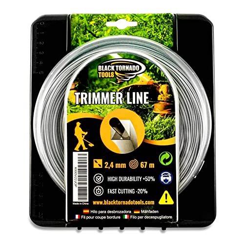 Acessórios para Roçadeiras e Aparadores STIHL 2,4 mm x 67 m Black Tornado Tools - Acessórios para aparadores de erva - roçadeira, aparador, 2.4mm, 67m