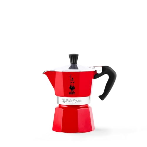 Máquina de Café BIALETTI Moka Color Vermelho Bialetti - Cafeteiras elétricas e de fogão - alumínio, fácil de limpar, preto/vermelho