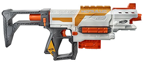 Lançador NERF Modulus Recon (Idade Mínima: 8 anos) Nerf - Armas de brinquedo e acessórios - 4 em 1, carregador, tambor retráctil, compatível Modulus