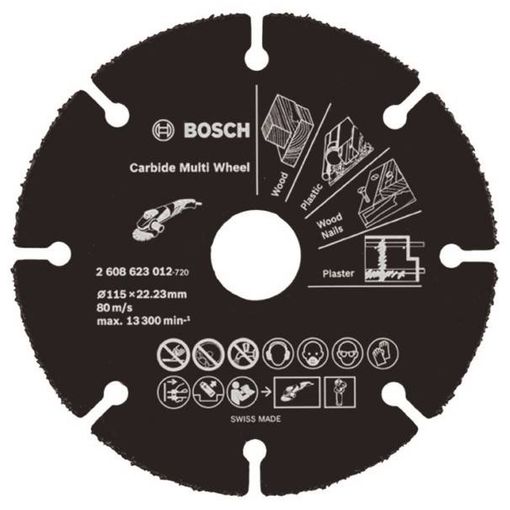 Disco de Corte BOSCH 2 608 605 191 (Ø 11.5 cm) Bosch - Discos e pontas de moagem - 11.5 cm, 80 m/s, preto