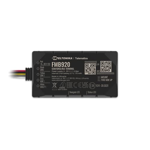 Localizador GPS Teltonika FMB920 Universal Preto Teltonika - Dispositivos de rastreamento gps - universal, 900 mAh, sem fios