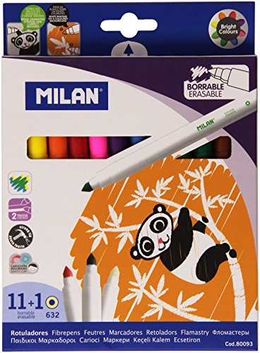 Marcador Permanente MILAN 11 Peças (Multicor) Milan - Marcadores e marcadores de texto - permanente, multicor, tinta à base de água, cores brilhantes