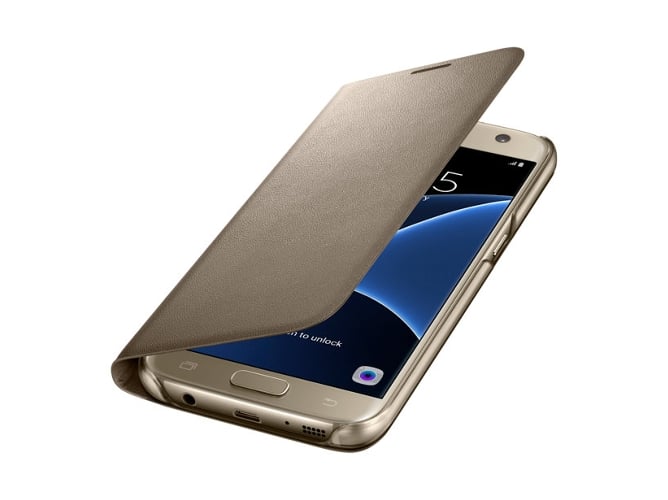 Capa SAMSUNG Galaxy S7 LED View Cover Dourado SAMSUNG - Capas para telemóveis - led view, dourado, compatível Galaxy S7