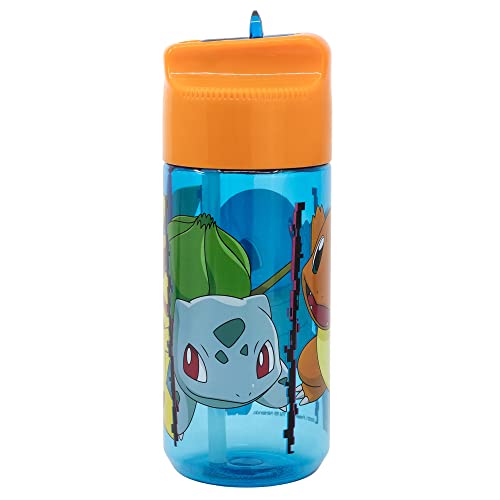 Garrafa para Crianças Hidro Reutilizável de Tritan de 430 Ml de Pokémon Stor - Garrafas de água - 430ml, resistente, fácil de limpar, alta qualidade