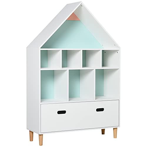 Estante HOMCOM em forma de casa (Branco) HOMCOM - Estantes e prateleiras de pé - homcom, branco, casa