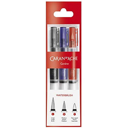 Pincel CARAN D'ACHE 115.303 (Azul, Vermelho) Caran d'Ache - Ferramentas de medição e marcação de artesanato - fibra sintética, 20 ml, 25 ml, 30 ml