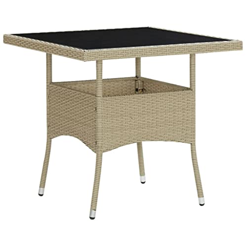 Mesa de Refeição VIDAXL (Bege - Aço e Plástico - 120x60x76 cm) vidaXL - Móveis de exterior - vidaxl, bege, aço, plástico