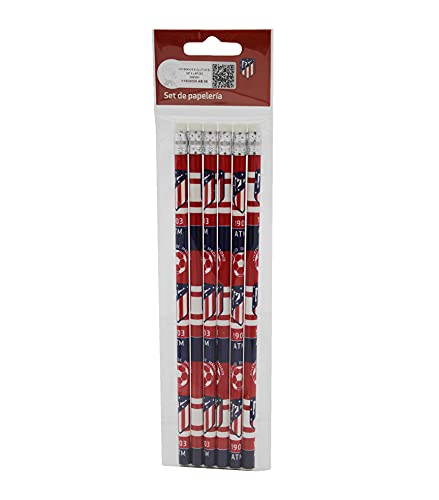 Lápis com Borracha CYP BRANDS Atletico de Madrid (Multicor - 6 Unidades) CYP - Lápis - multicor, Atletico Madrid, tinta à base de água