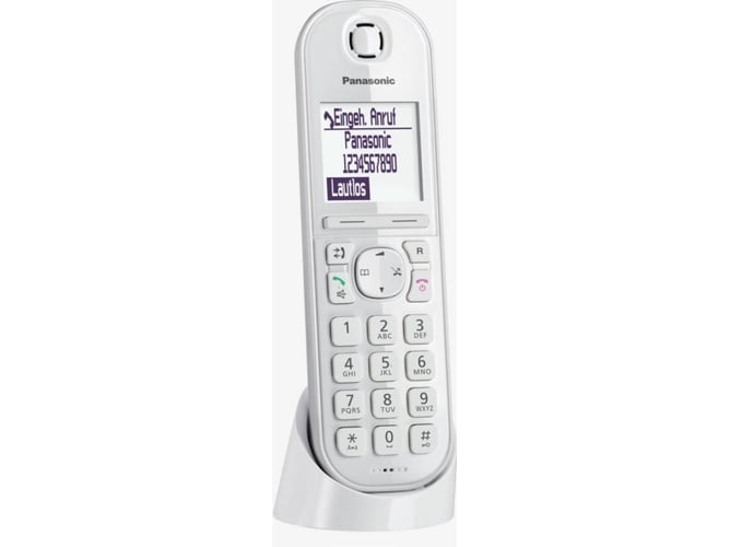 Telefone PANASONIC KX-TGQ200GW Branco (DECT - Com Fio - Teclas Grandes) Panasonic - Telemóveis - telefone, branco, lcd, com fio, teclas grandes