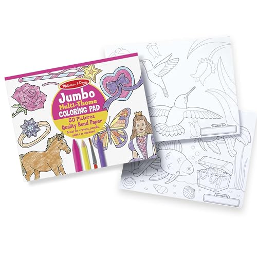Jogo de Tabuleiro MELISSA & DOUG Giant Multi-Theme Coloring Block Melissa & Doug - Livros - madeira, geométrico, cores primárias, crianças