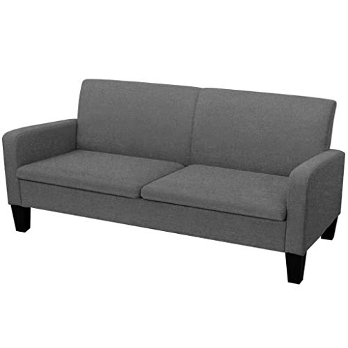 Sofá VIDAXL (Cinzento Escuro - Poliéster - 180 x 65 x 76 cm) vidaXL - Sofás - cinzento escuro, poliéster, 180x65x76 cm