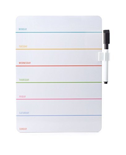 Quadro Branco KIKKERLAND MH70 (Branco - Magnético: Não) Kikkerland - Quadros brancos de apagar a seco - quadro branco, kikkerland mh70, branco, magnético, calendário, marcador preto