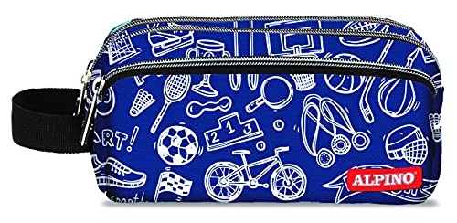 Estojo de Futebol ALPINO Sports (Multicor - Poliéster) Alpino - Estojos para canetas e lápis - multicor, poliéster, compartimentos, bolso exterior